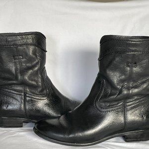 Frye Cara Boots Leather Boots - Women's Black Size 9